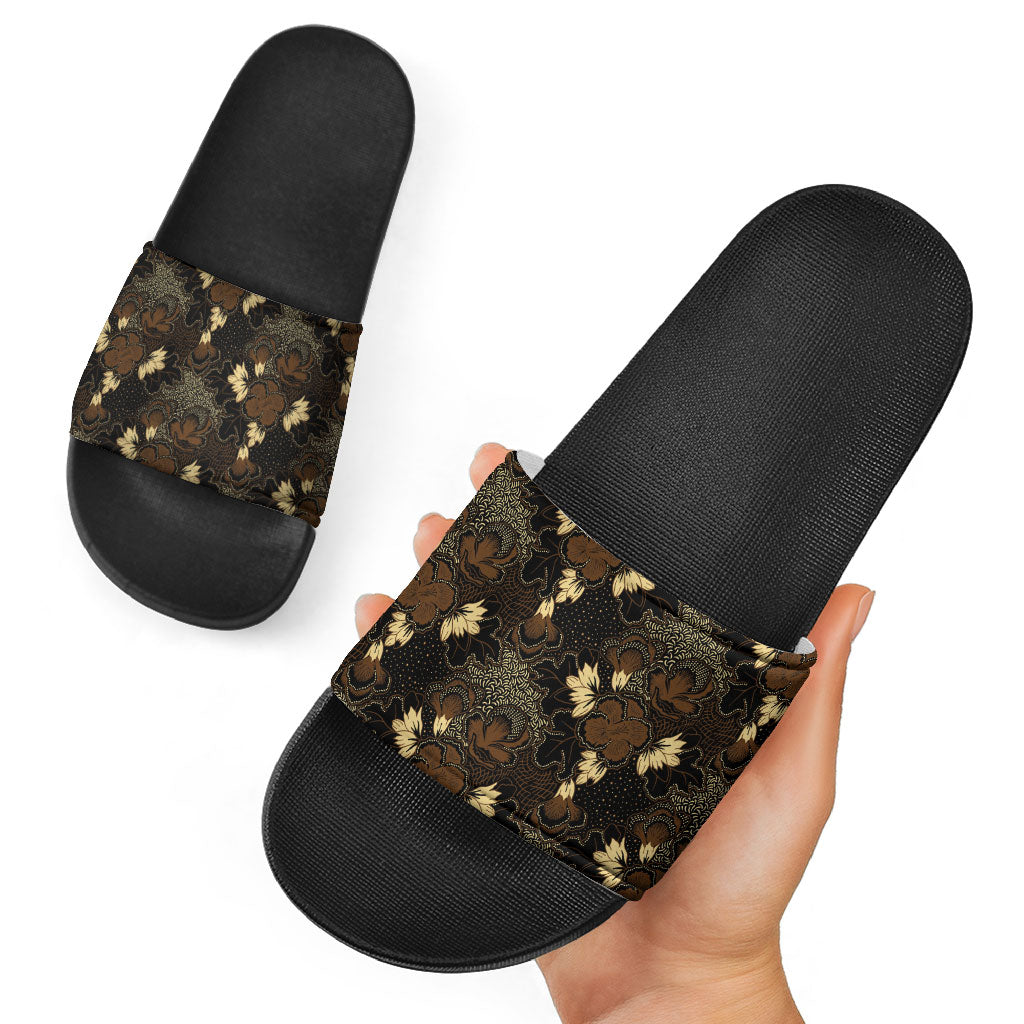 Javanese Batik Semen Slide Sandals Indonesian Traditional Pattern