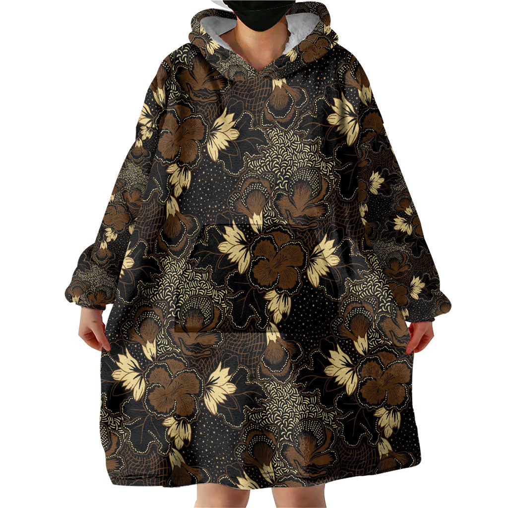 Javanese Batik Semen Wearable Blanket Hoodie Indonesian Traditional Pattern