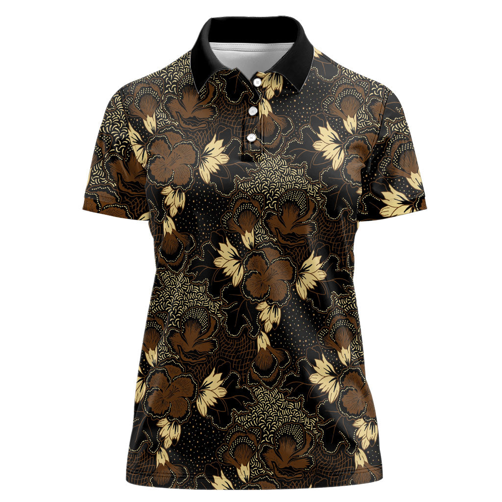Javanese Batik Semen Women Polo Shirt Indonesian Traditional Pattern
