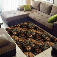 Batik Pedalaman Semen Lereng Style Area Rug Indonesian Traditional Pattern