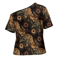 Batik Pedalaman Semen Lereng Style Cross Shoulder Shirt Indonesian Traditional Pattern