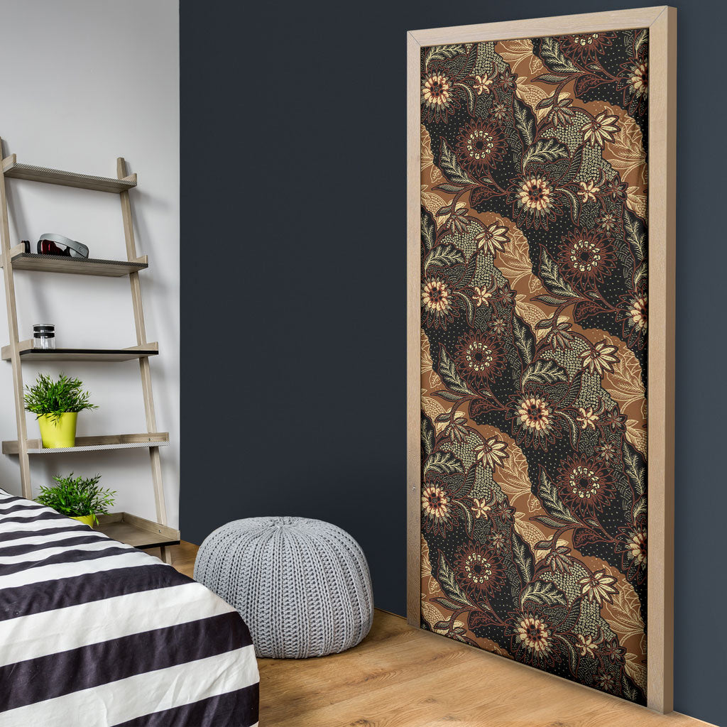 Batik Pedalaman Semen Lereng Style Door Cover Indonesian Traditional Pattern