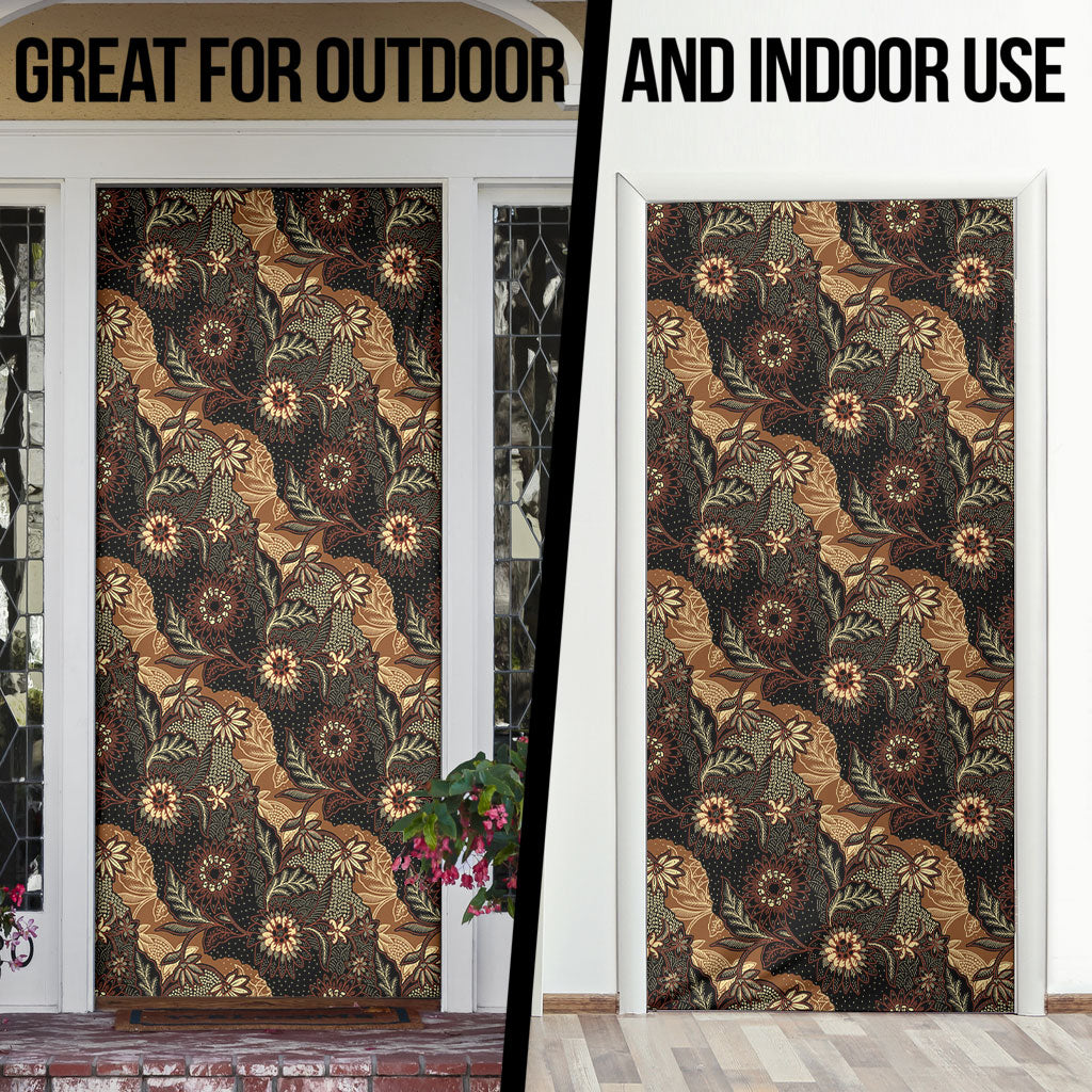 Batik Pedalaman Semen Lereng Style Door Cover Indonesian Traditional Pattern
