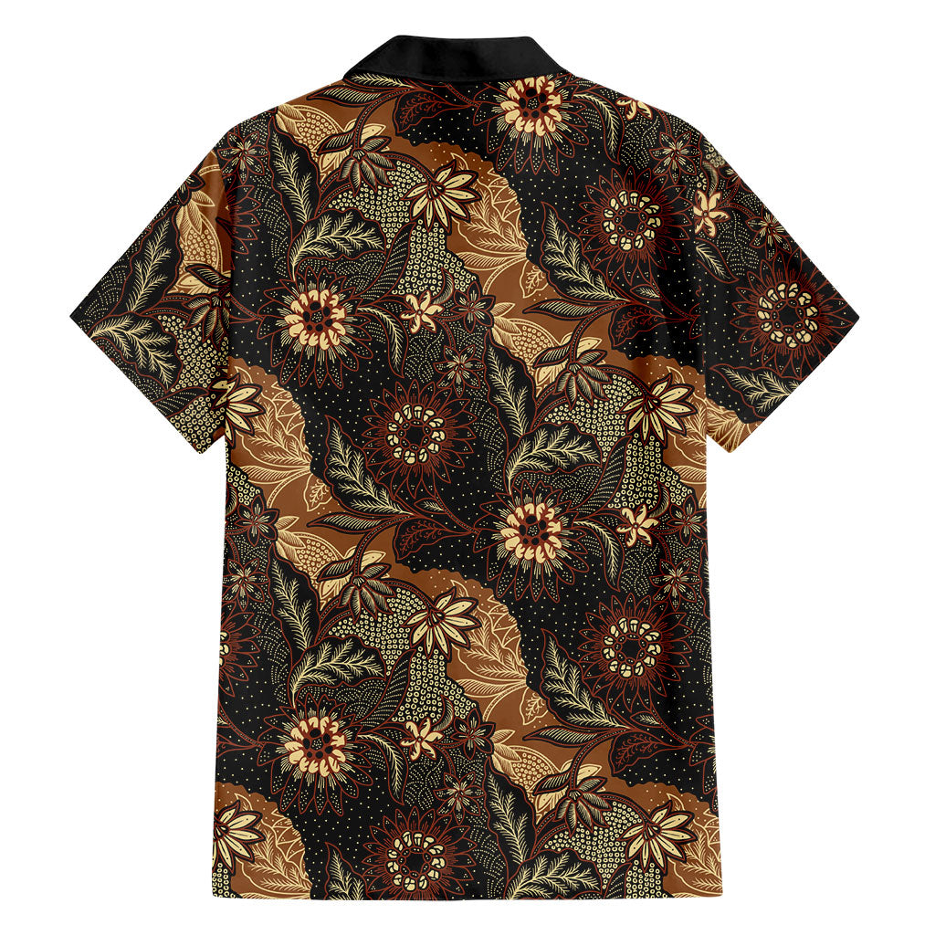 Batik Pedalaman Semen Lereng Style Family Matching Off The Shoulder Long Sleeve Dress and Hawaiian Shirt Indonesian Traditional Pattern