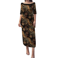 Batik Pedalaman Semen Lereng Style Family Matching Puletasi and Hawaiian Shirt Indonesian Traditional Pattern