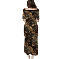 Batik Pedalaman Semen Lereng Style Family Matching Puletasi and Hawaiian Shirt Indonesian Traditional Pattern