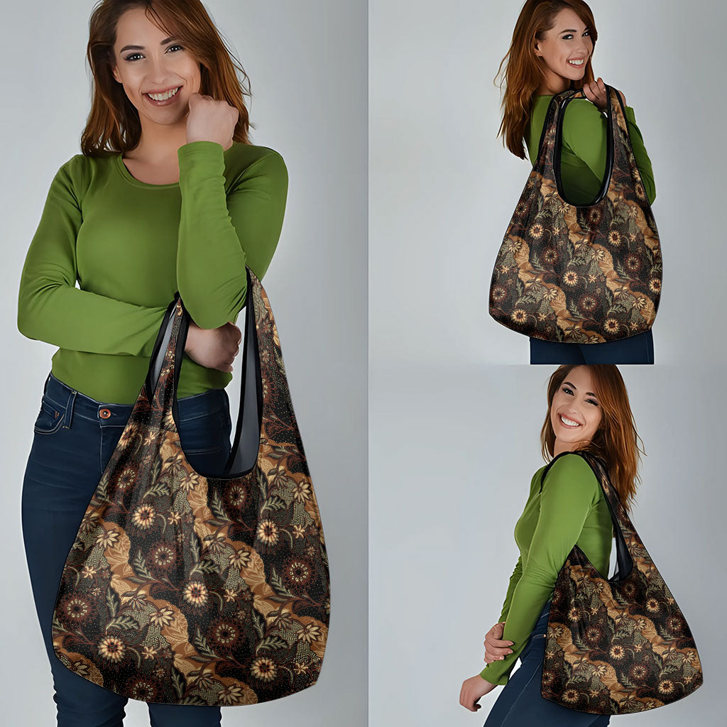 Batik Pedalaman Semen Lereng Style Grocery Bag Indonesian Traditional Pattern LT01 - Polynesian Pride