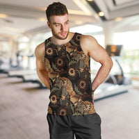 Batik Pedalaman Semen Lereng Style Men Tank Top Indonesian Traditional Pattern