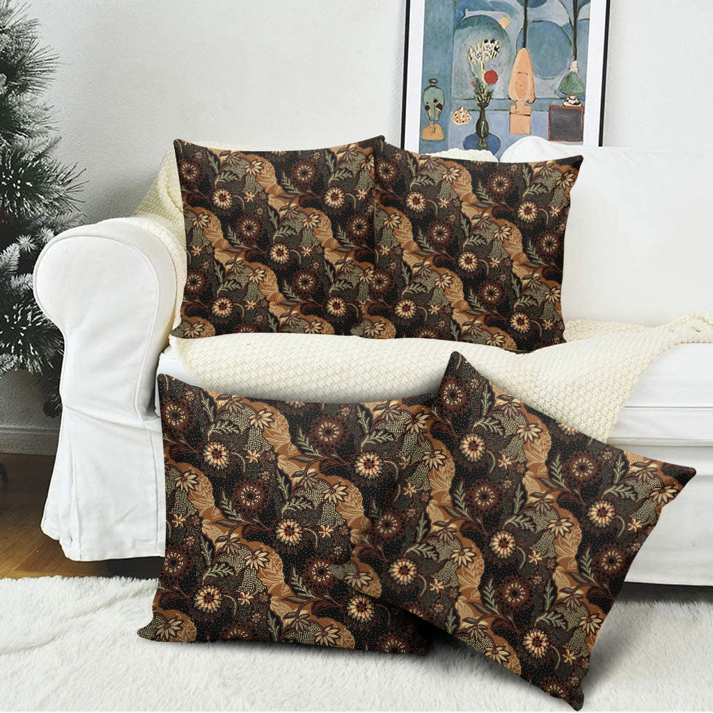 Batik Pedalaman Semen Lereng Style Pillow Cover Indonesian Traditional Pattern LT01 - Polynesian Pride