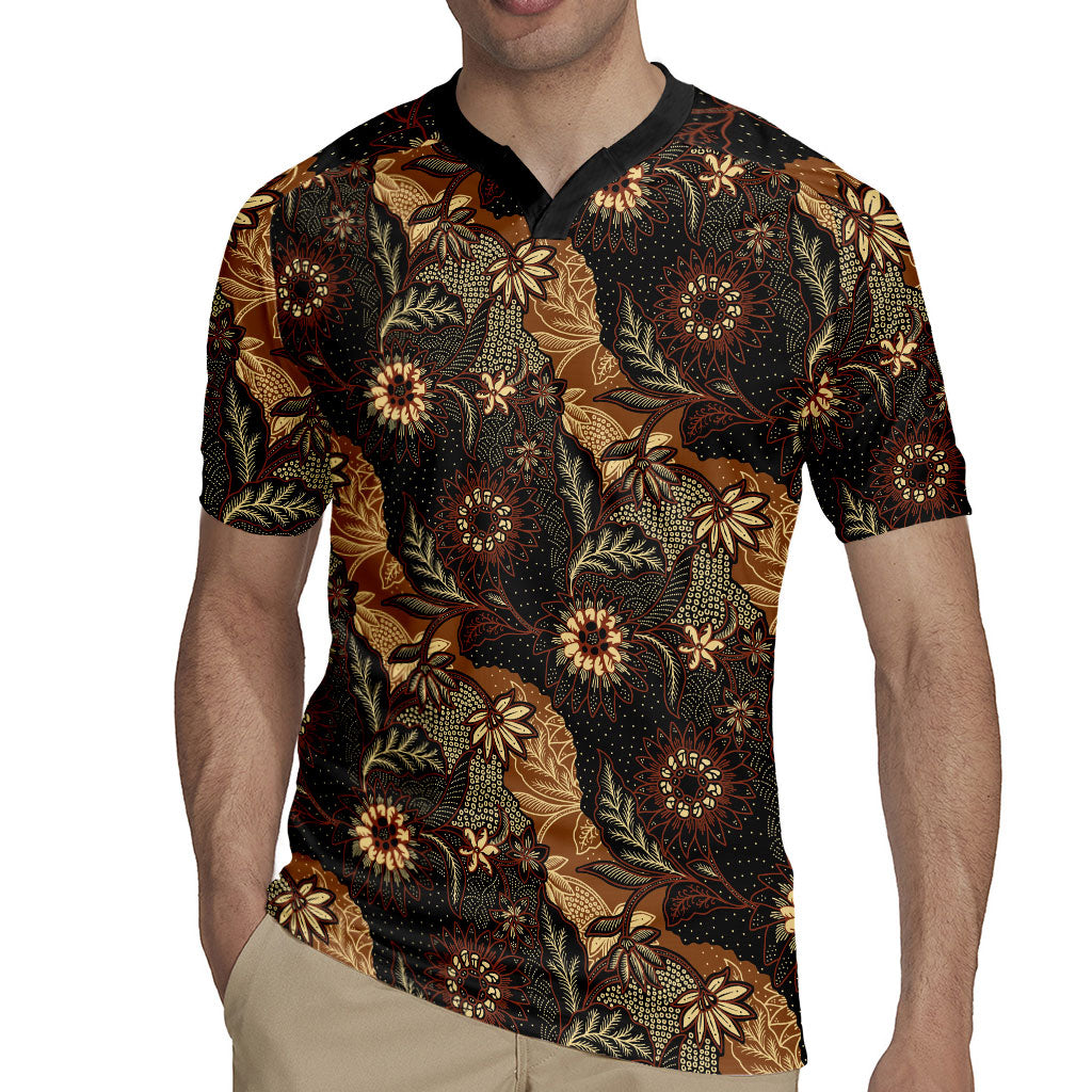 Batik Pedalaman Semen Lereng Style Rugby Jersey Indonesian Traditional Pattern