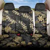 Gold Tropical Leaves Hawaii Mikioi Lei Back Car Seat Cover Luxury Stylized - Polynesian Pride