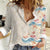 Beige Hawaii Lei Seashells Starfish Women Casual Shirt Sandy Sylized - Polynesian Pride