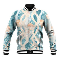 Hawaii Lei Seashells Starfish Baseball Jacket Fresh Summer Vibe - Polynesian Pride