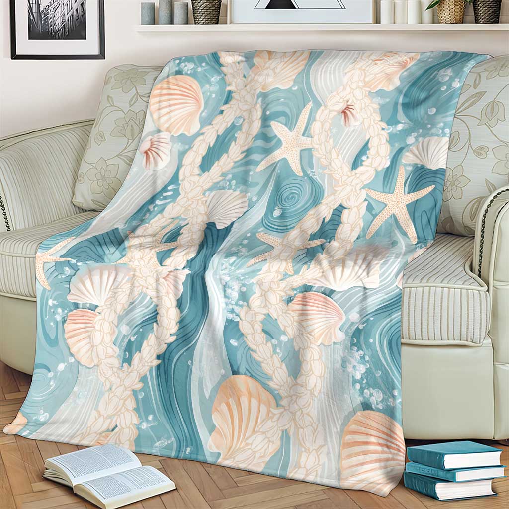 Hawaii Lei Seashells Starfish Blanket Fresh Summer Vibe - Polynesian Pride