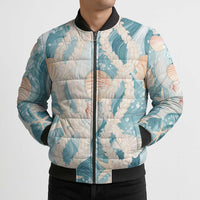 Hawaii Lei Seashells Starfish Bomber Puffer Jacket Fresh Summer Vibe - Polynesian Pride