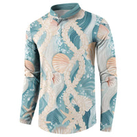 Hawaii Lei Seashells Starfish Button Sweatshirt Fresh Summer Vibe - Polynesian Pride