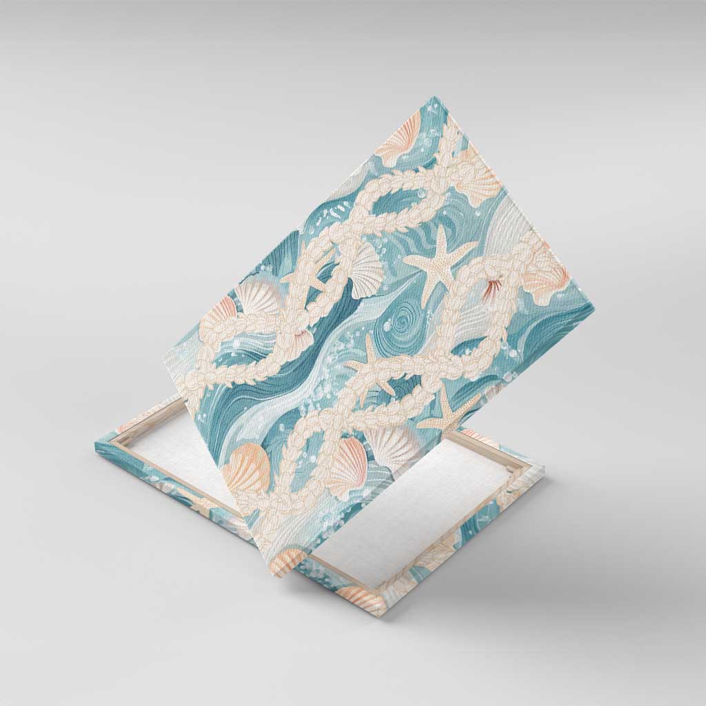 Hawaii Lei Seashells Starfish Canvas Wall Art Fresh Summer Vibe - Polynesian Pride