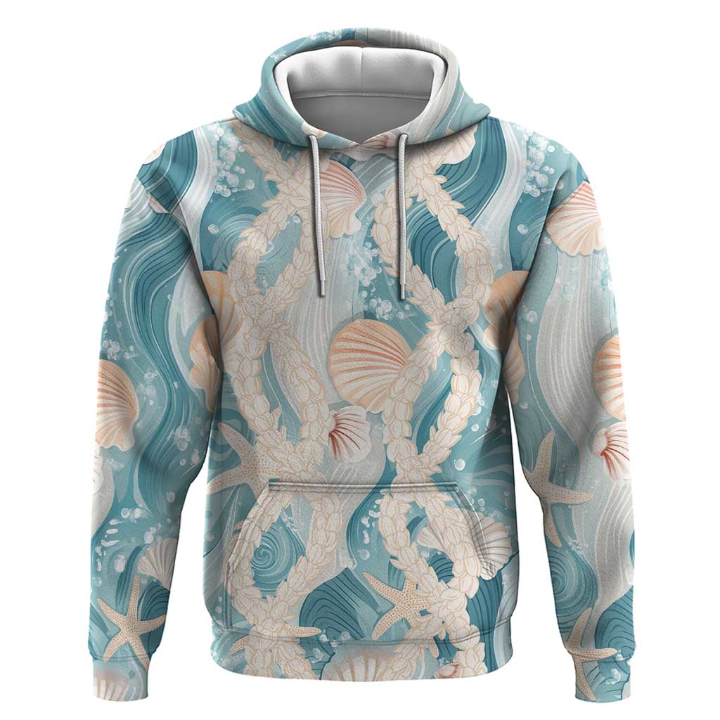 Hawaii Lei Seashells Starfish Hoodie Fresh Summer Vibe - Polynesian Pride
