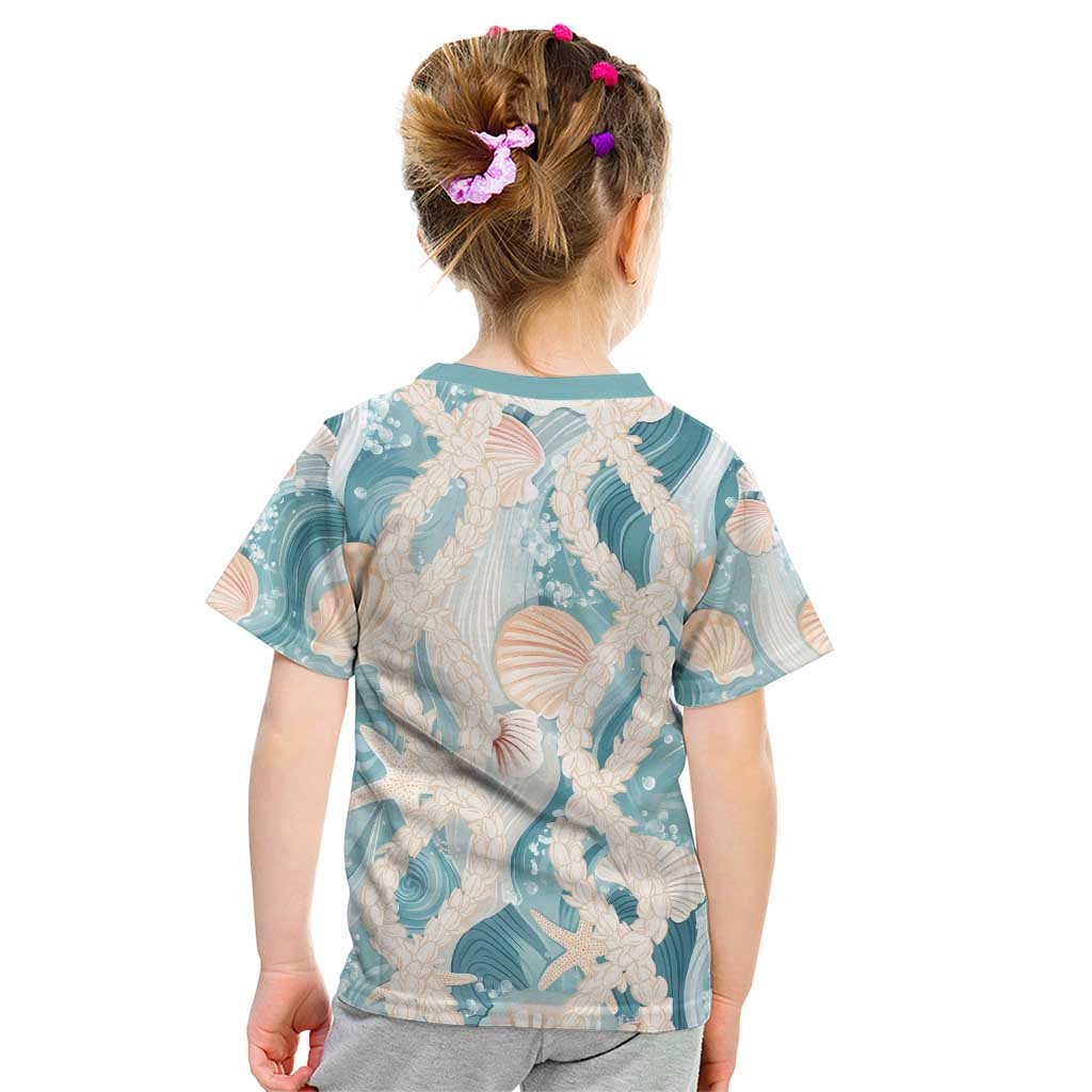 Hawaii Lei Seashells Starfish Kid T Shirt Fresh Summer Vibe - Polynesian Pride