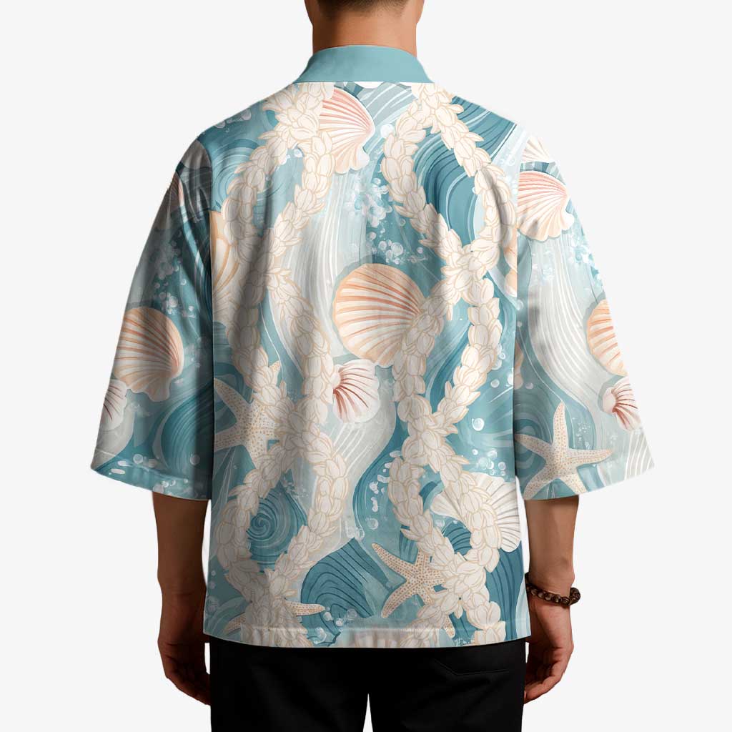 Hawaii Lei Seashells Starfish Kimono Fresh Summer Vibe - Polynesian Pride