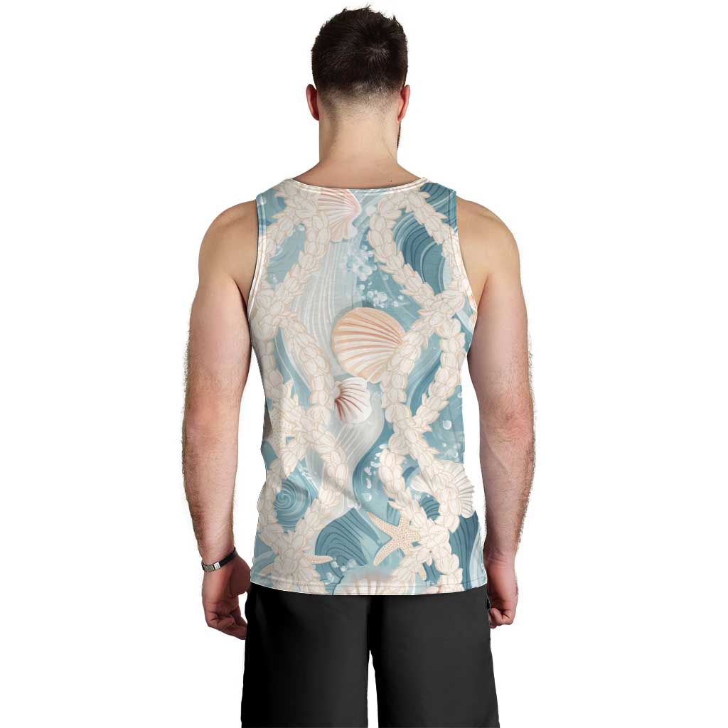 Hawaii Lei Seashells Starfish Men Tank Top Fresh Summer Vibe - Polynesian Pride