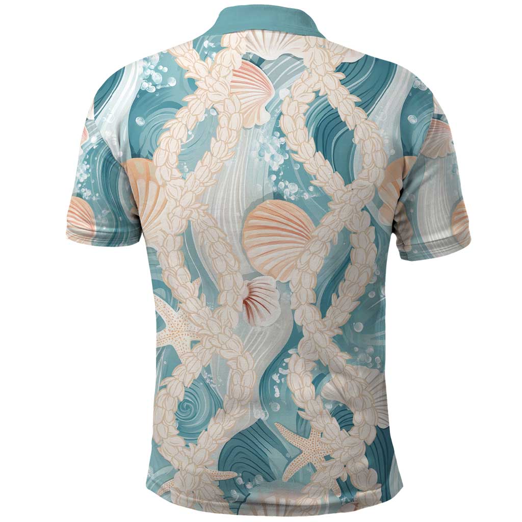 Hawaii Lei Seashells Starfish Polo Shirt Fresh Summer Vibe - Polynesian Pride