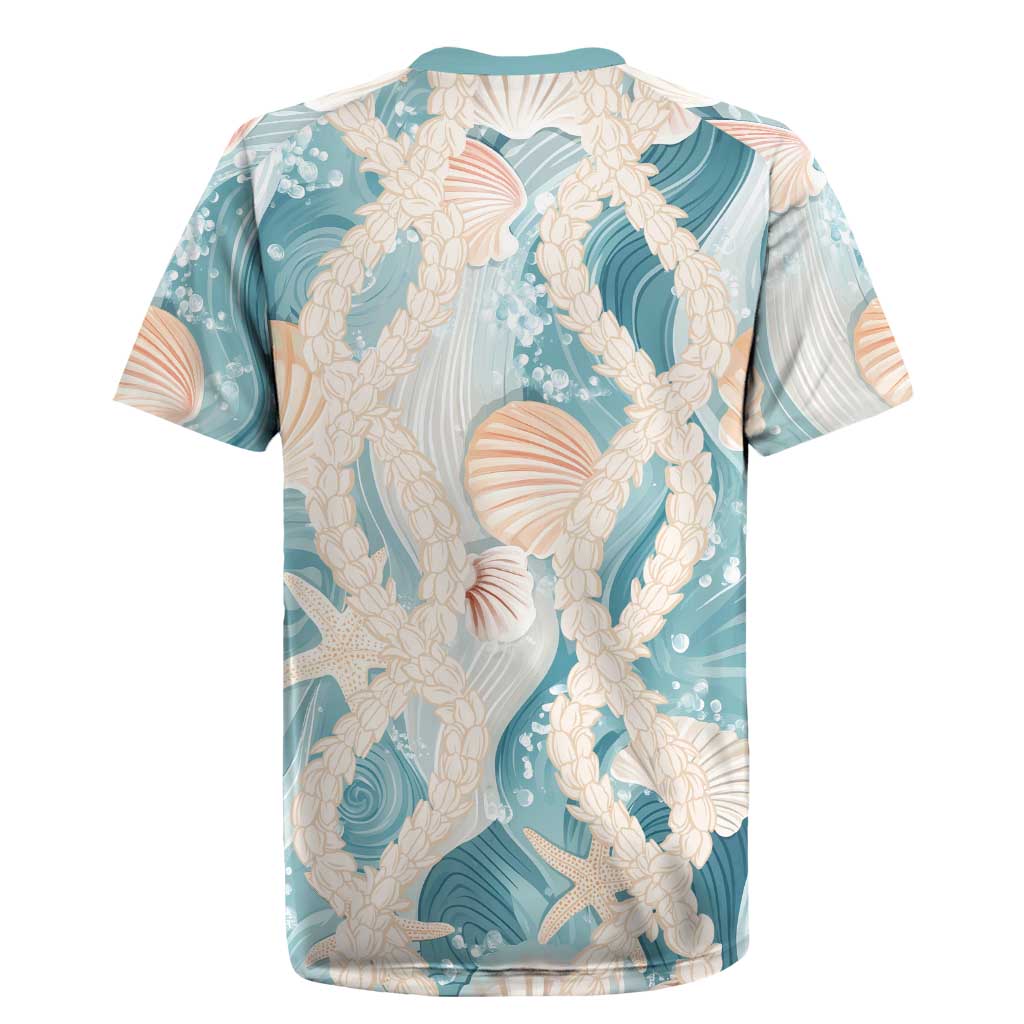 Hawaii Lei Seashells Starfish Rugby Jersey Fresh Summer Vibe - Polynesian Pride