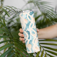 Hawaii Lei Seashells Starfish Skinny Tumbler Fresh Summer Vibe - Polynesian Pride