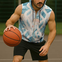 Hawaii Lei Seashells Starfish Sleeveless Zip Hoodie Fresh Summer Vibe - Polynesian Pride