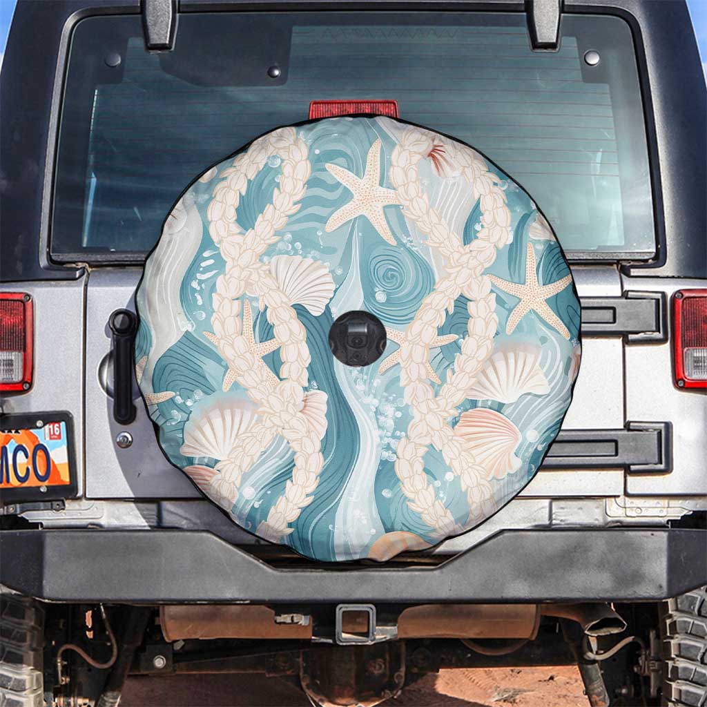 Hawaii Lei Seashells Starfish Spare Tire Cover Fresh Summer Vibe - Polynesian Pride