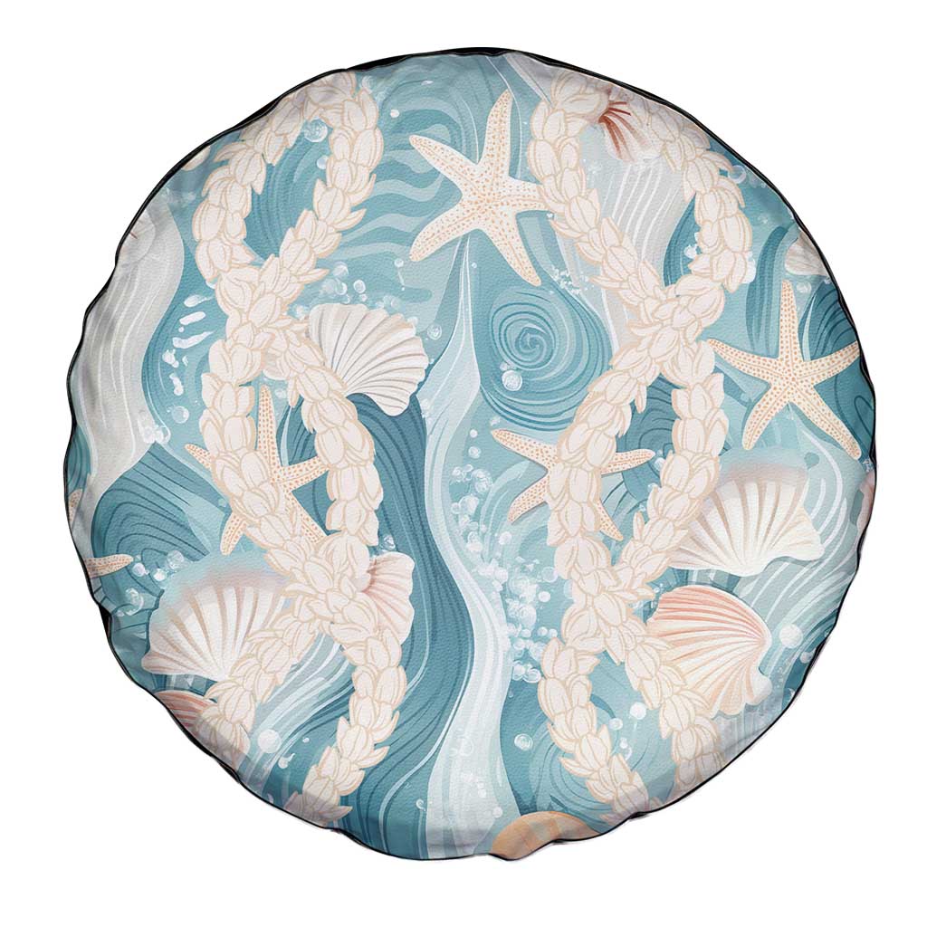 Hawaii Lei Seashells Starfish Spare Tire Cover Fresh Summer Vibe - Polynesian Pride