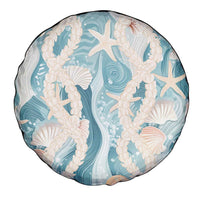 Hawaii Lei Seashells Starfish Spare Tire Cover Fresh Summer Vibe - Polynesian Pride