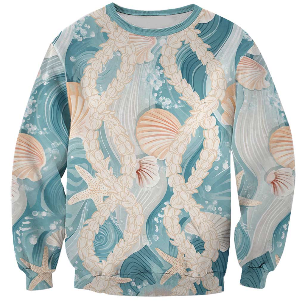 Hawaii Lei Seashells Starfish Sweatshirt Fresh Summer Vibe - Polynesian Pride