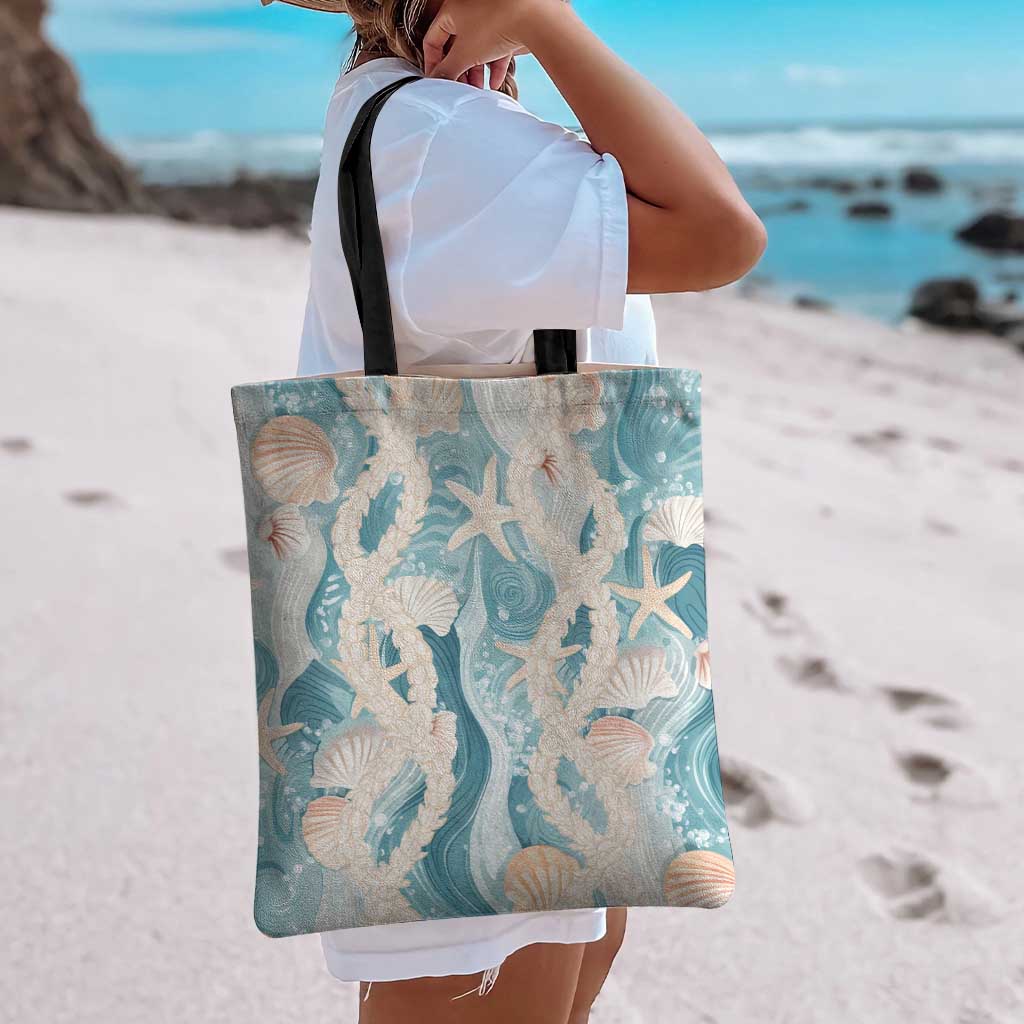 Hawaii Lei Seashells Starfish Tote Bag Fresh Summer Vibe - Polynesian Pride