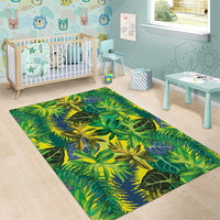 Hawaii Summer Tropical Leaves Area Rug - Polynesian Pride