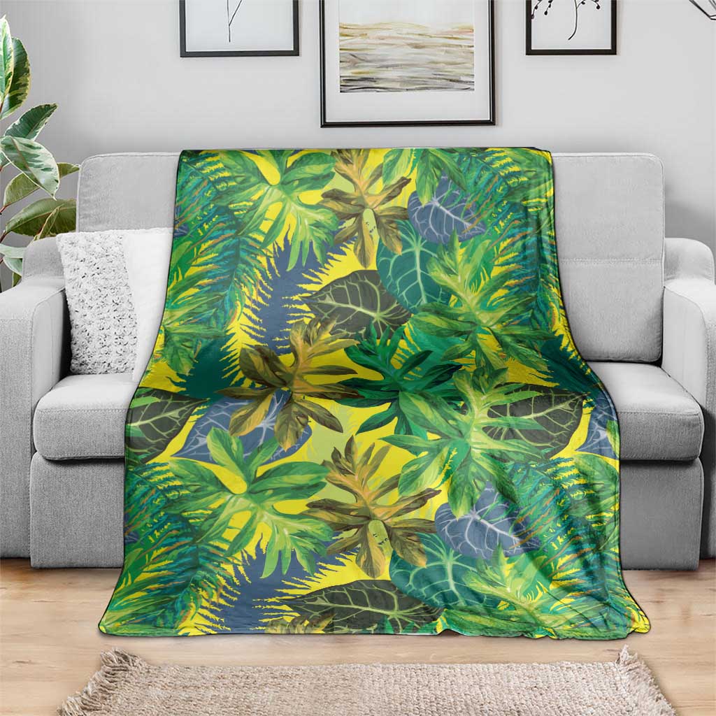 Hawaii Summer Tropical Leaves Blanket - Polynesian Pride