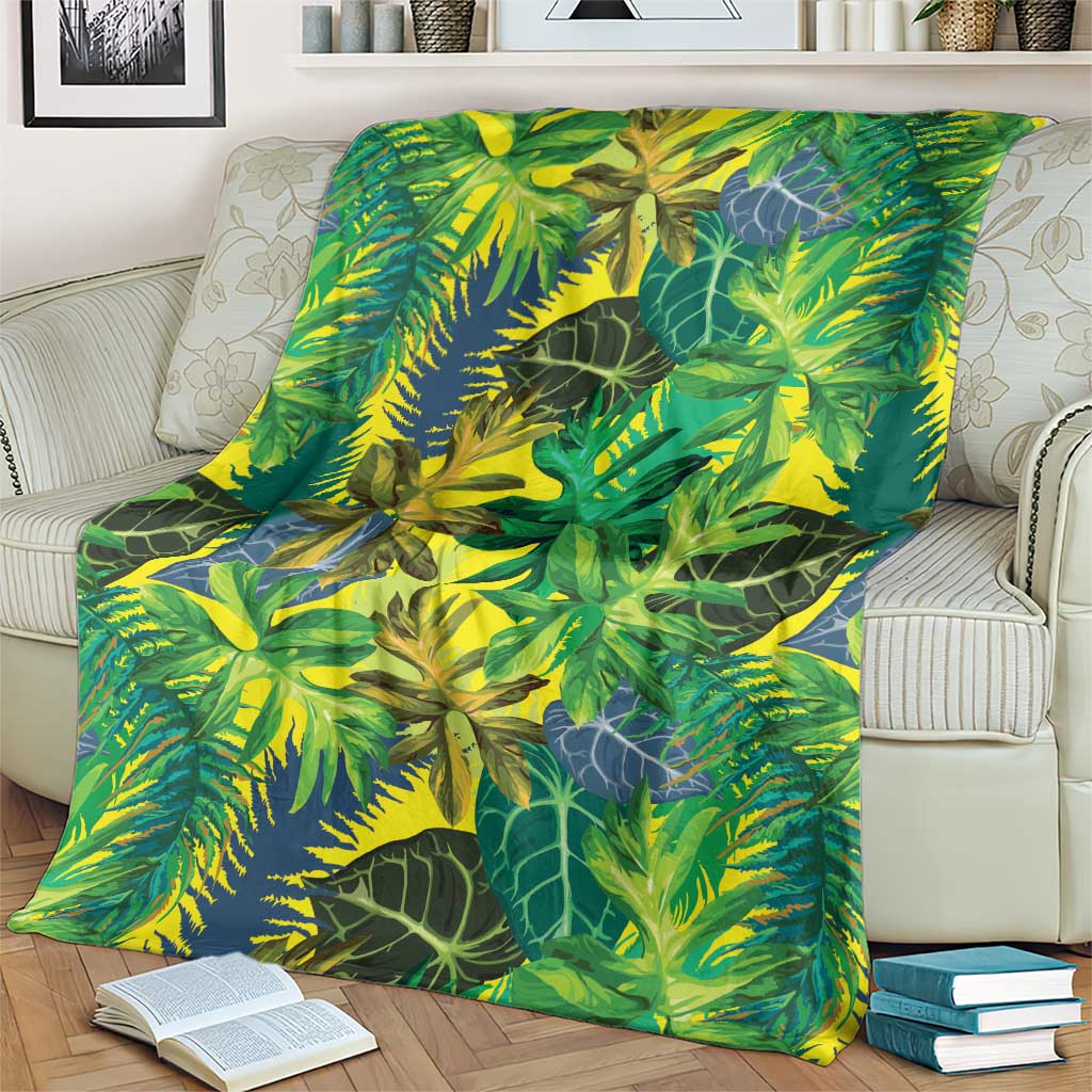 Hawaii Summer Tropical Leaves Blanket - Polynesian Pride