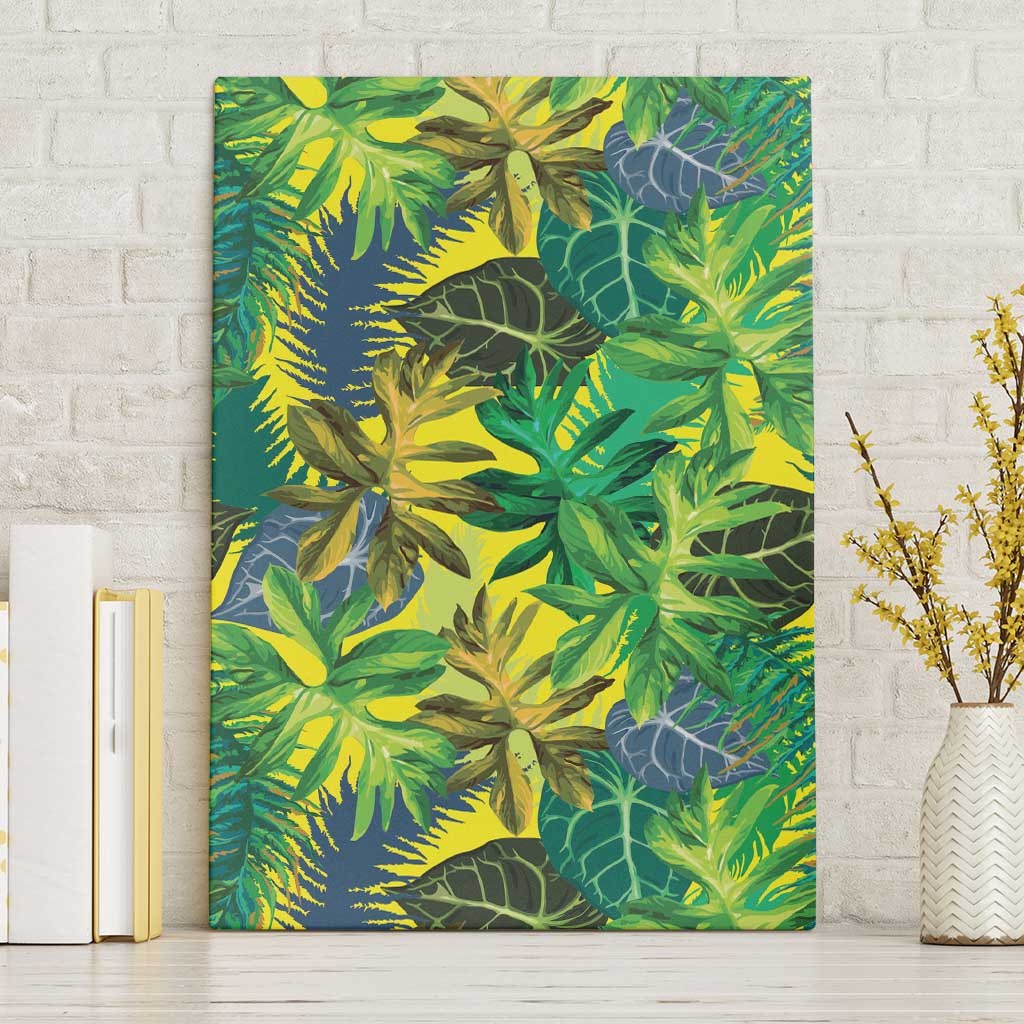 Hawaii Summer Tropical Leaves Canvas Wall Art - Polynesian Pride