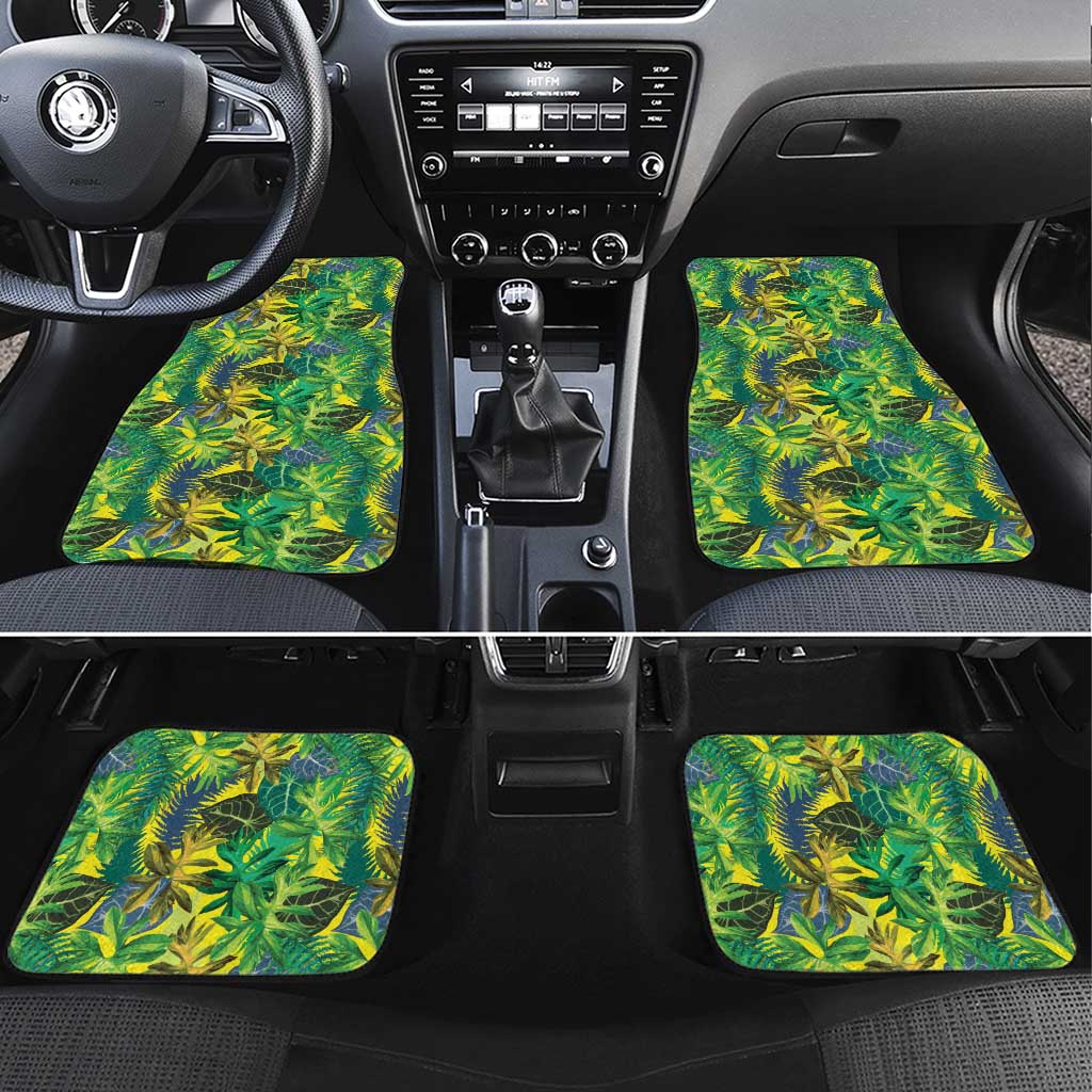 Hawaii Summer Tropical Leaves Car Mats - Polynesian Pride