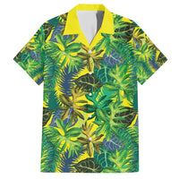 Hawaii Summer Tropical Leaves Family Matching Off Shoulder Maxi Dress and Hawaiian Shirt - Polynesian Pride