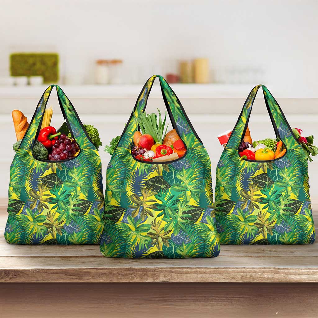 Hawaii Summer Tropical Leaves Grocery Bag - Polynesian Pride
