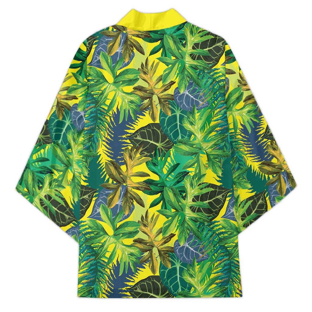 Hawaii Summer Tropical Leaves Kimono - Polynesian Pride