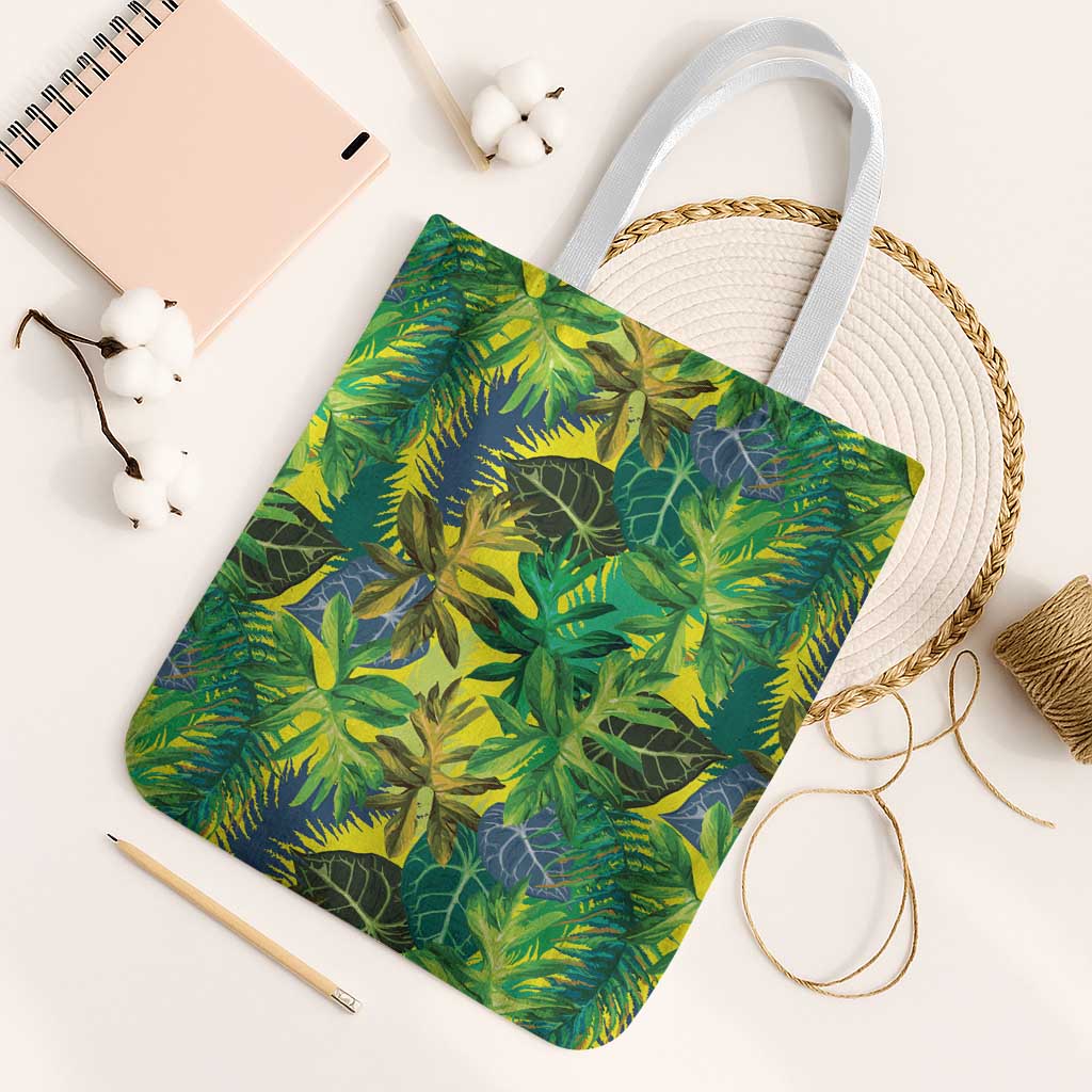 Hawaii Summer Tropical Leaves Tote Bag - Polynesian Pride