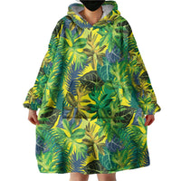 Hawaii Summer Tropical Leaves Wearable Blanket Hoodie - Polynesian Pride