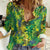 Hawaii Summer Tropical Leaves Women Casual Shirt - Polynesian Pride