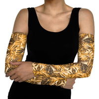 Hawaii Gold Tropical Leaves Arm Sleeves - Polynesian Pride