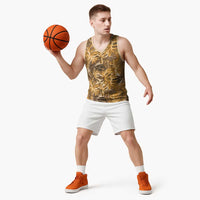 Hawaii Gold Tropical Leaves Basketball Jersey LT01 - Polynesian Pride