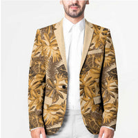Hawaii Gold Tropical Leaves Blazer - Polynesian Pride