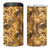 Hawaii Gold Tropical Leaves 4 in 1 Can Cooler Tumbler - Polynesian Pride
