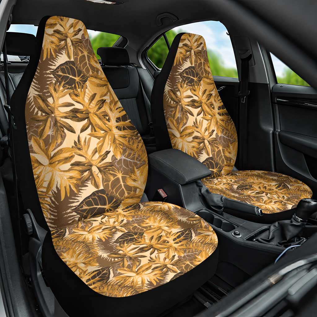 Hawaii Gold Tropical Leaves Car Seat Cover - Polynesian Pride